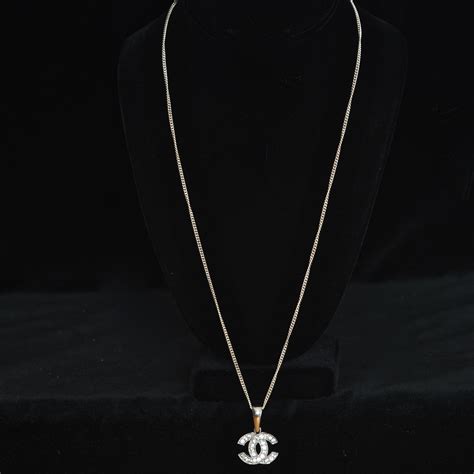 chanel necklace silver|chanel necklace online shop.